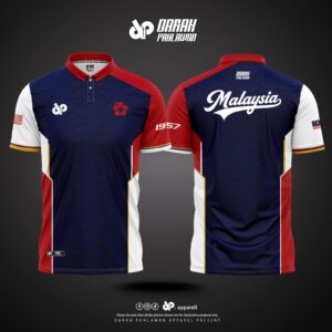 BAJU MALAYSIA MERDEKA 2026 - BLUE EDITION (COLLAR)